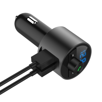 3.6A 2USB QC3.0 Mini Hand Free Fast FM Car Charger