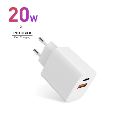 美国欧盟通用输出 USB-C PD 20W 18W 壁式 Magsafe 充电器适用于 iphone 12 手机